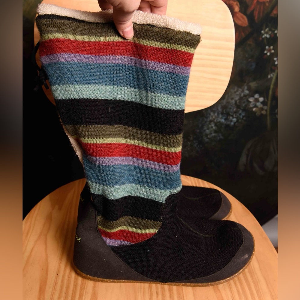 Smartwool striped wool stocking booties, like new, women's size 11